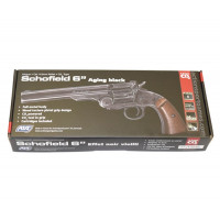 Пневматический револьвер ASG Schofield 6" Aging Black (пулевой)